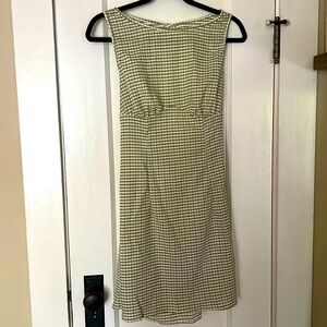Super cute green and white gingham dress!